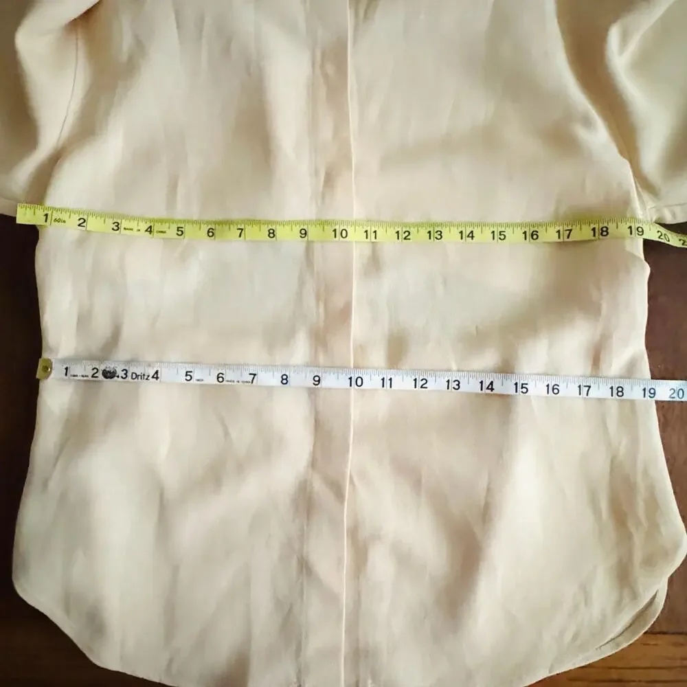 Vince Peach Yellow Tie Back Linen Blend Shirt Shacket Top Womens Size Small NWOT